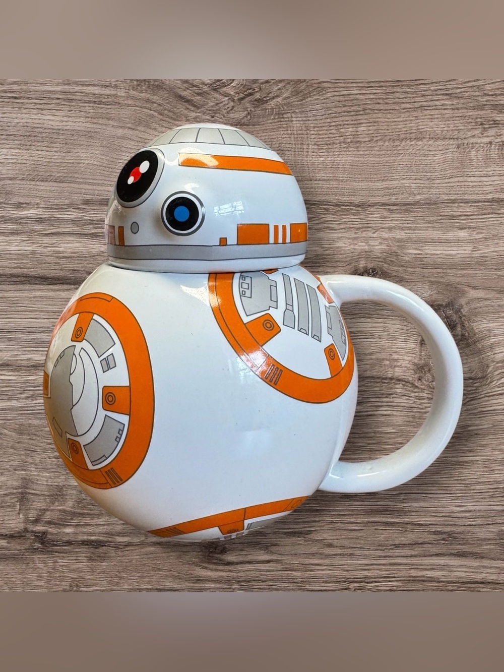 Disney Store Star Wars BB-8 MUG with LID 16 oz Ceramic Coffee Cup Collector